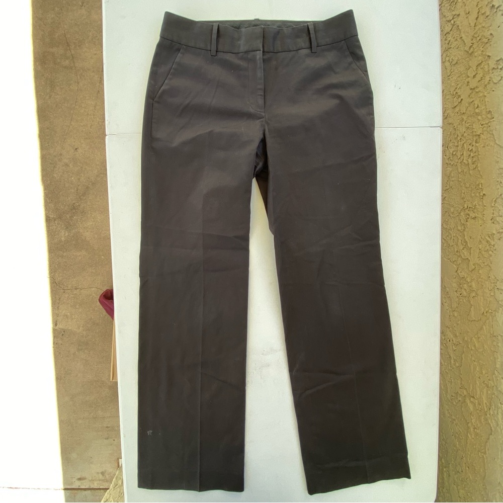 J. Crew Cafe Trouser Black Straight Wide Leg size 6 28
